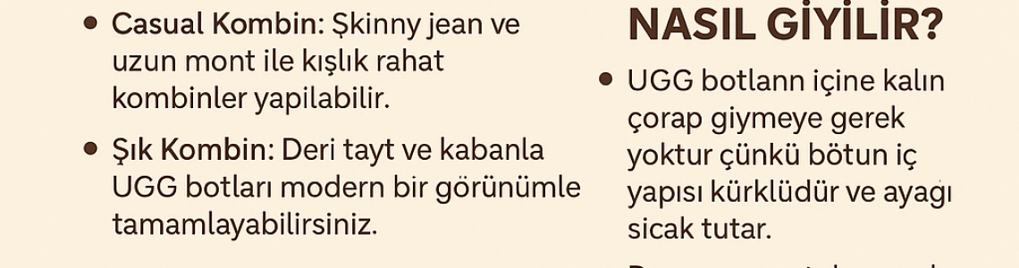 UGG Bot Nasıl Temizlenir?