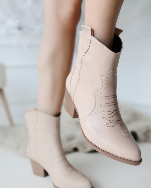 Akver Nude Cilt Topuklu Bot