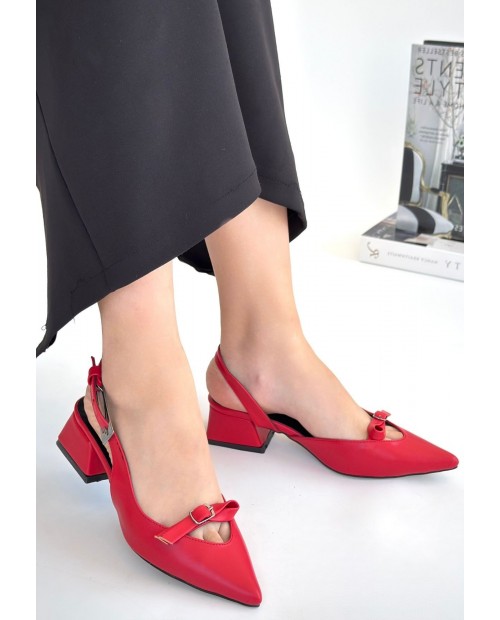 Rewat Kırmızı Cilt Topuklu Ayakkabı