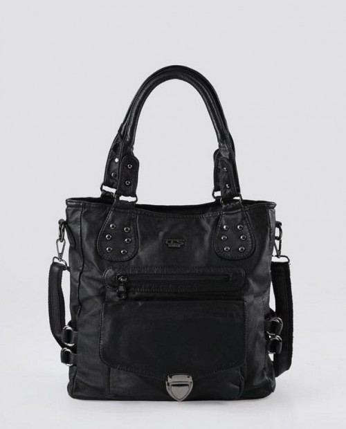 Asin Siyah Cilt Omuz Çantası