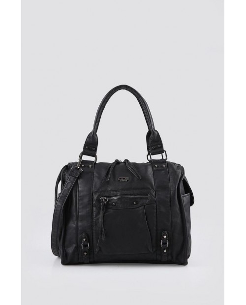 Abga Siyah Cilt Omuz Çantası