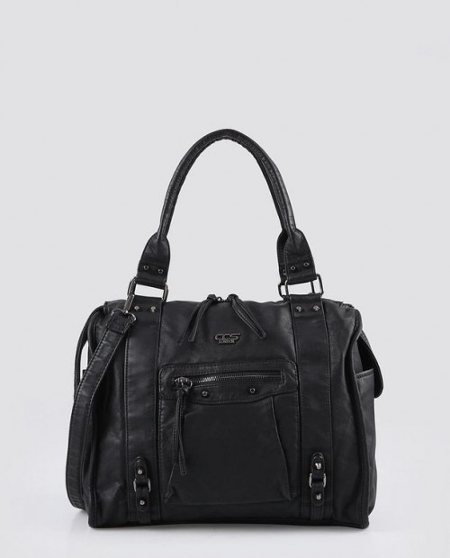 Abga Siyah Cilt Omuz Çantası