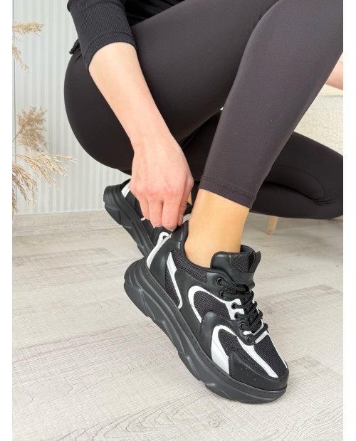 Cata Siyah Cilt Beyaz Detaylı Spor Ayakkabı