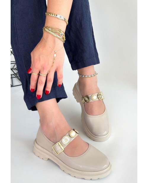 Okira Bej Rugan Oxford Ayakkabı