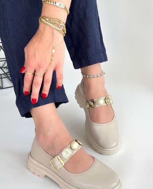 Okira Bej Rugan Oxford Ayakkabı