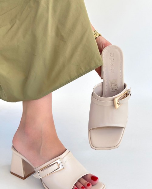 Ziva Bej Cilt Topuklu Terlik