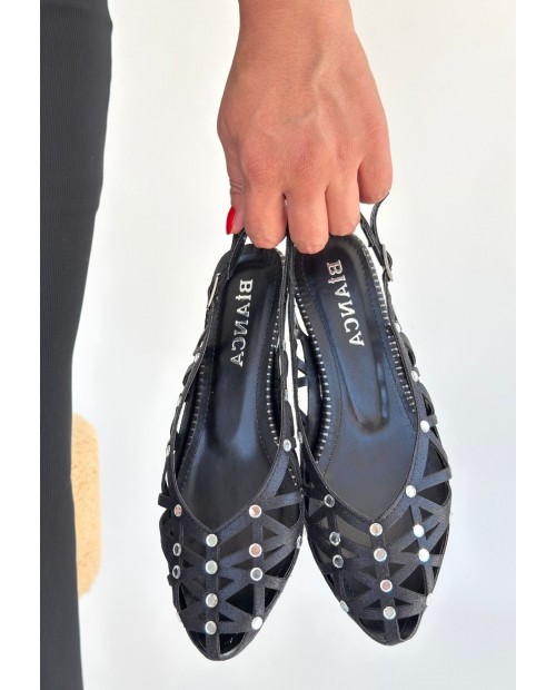 Faty Siyah Cilt Babet Ayakkabı