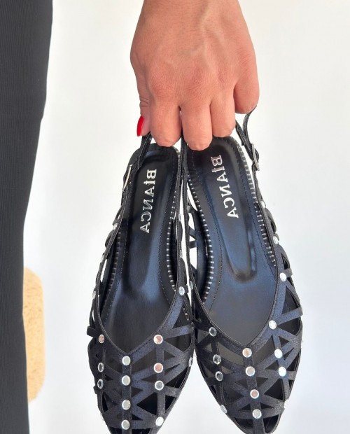 Faty Siyah Cilt Babet Ayakkabı