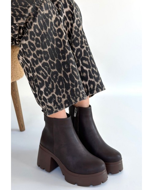 Belay Acı Kahve Nubuk Topuklu Bot