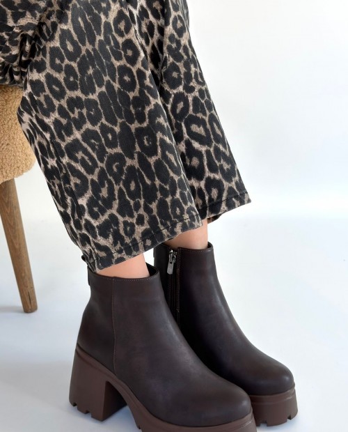 Belay Acı Kahve Nubuk Topuklu Bot