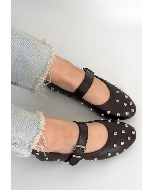 Ritta Kahverengi Cilt Kemerli Babet Ayakkabı