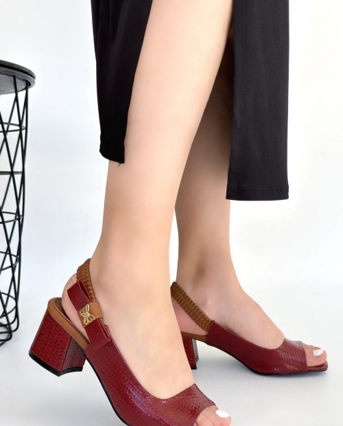 Alessi Bordo  Rugan Topuklu Ayakkabı