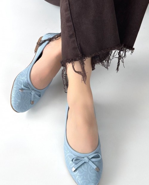 Jnues Mavi Deri Babet Ayakkabı