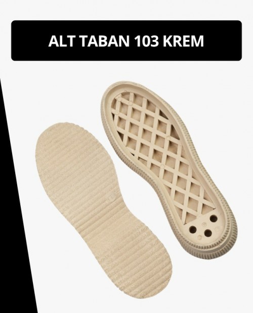 103 Krem Hazır Ayakkabı Alt Taban Kauçuk