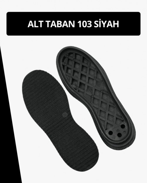 103 Siyah Hazır Ayakkabı Alt Taban Kauçuk